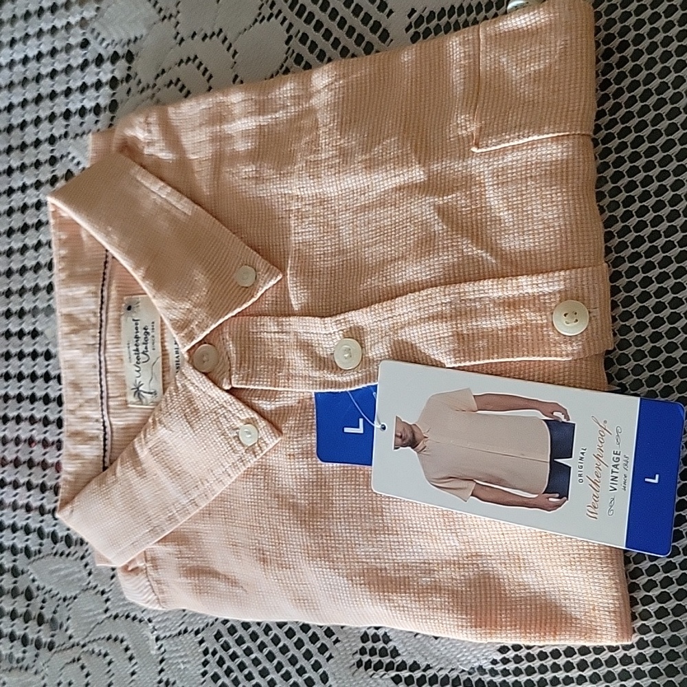 Weatherproof Vintage Men’s Short Sleeve Woven Shirt large